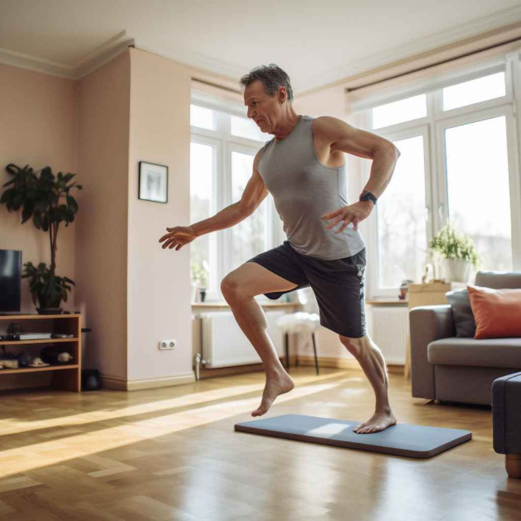 home workout like jogging man