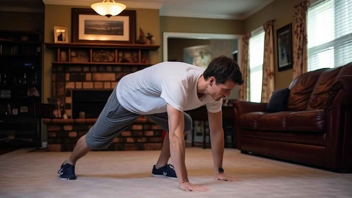 man doing push ups