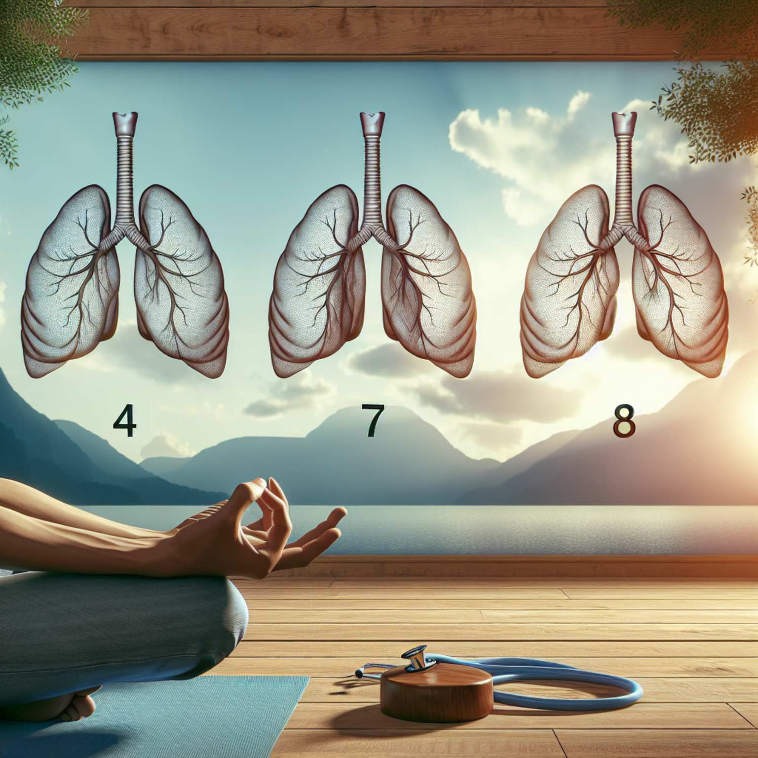 breathing technique step illustration