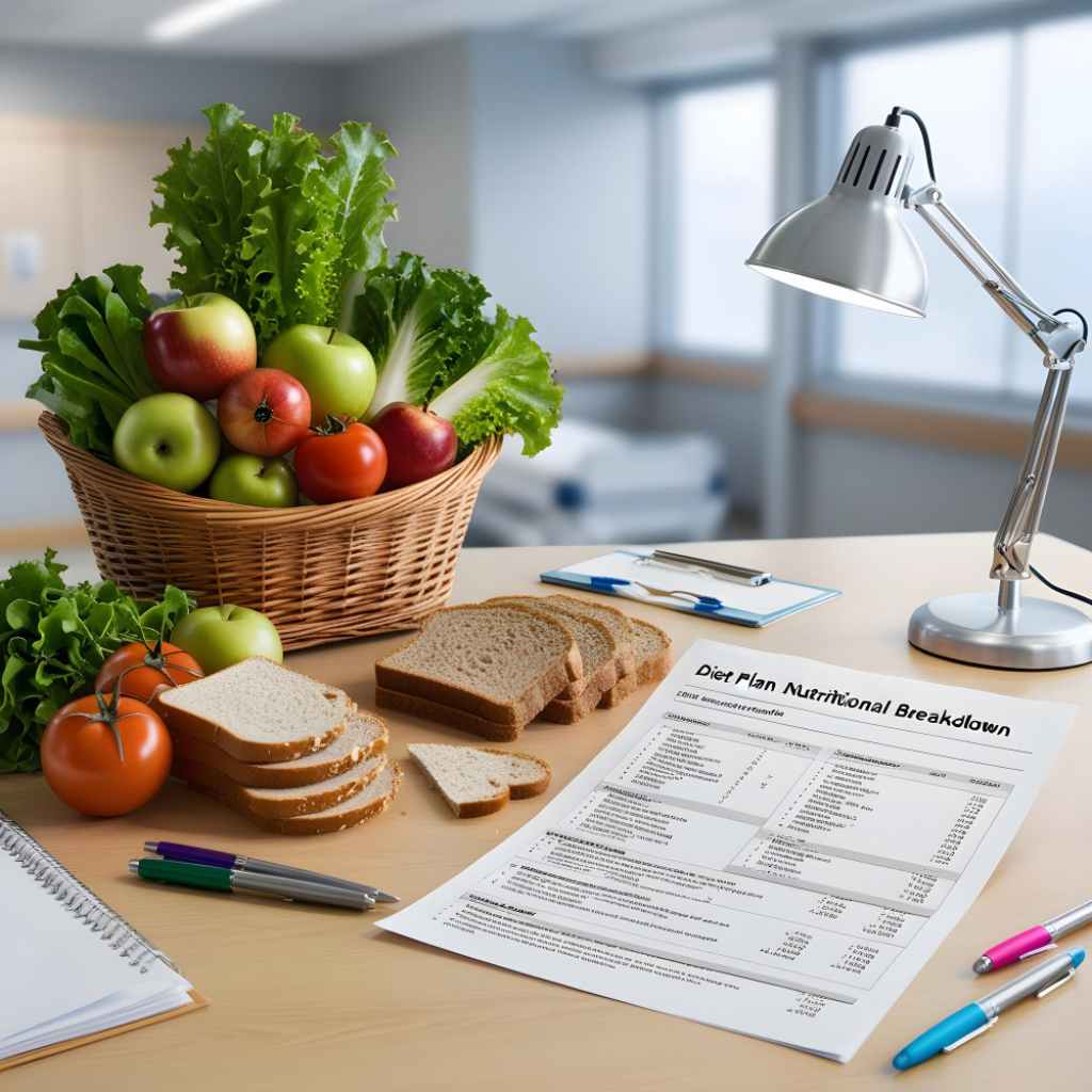 fruit basket with nutrition paper