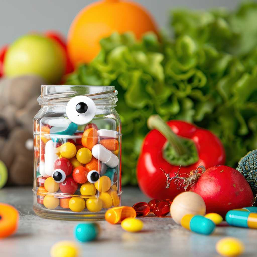 supplement jar with chili