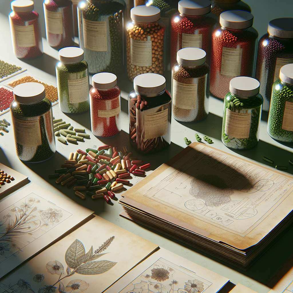 rhodiola bottles illustration