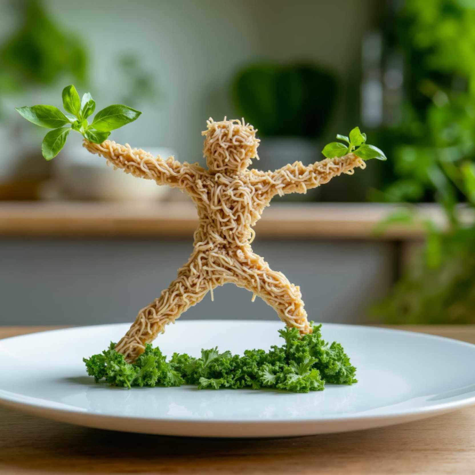 sea moss figure displayed upright on serving plate