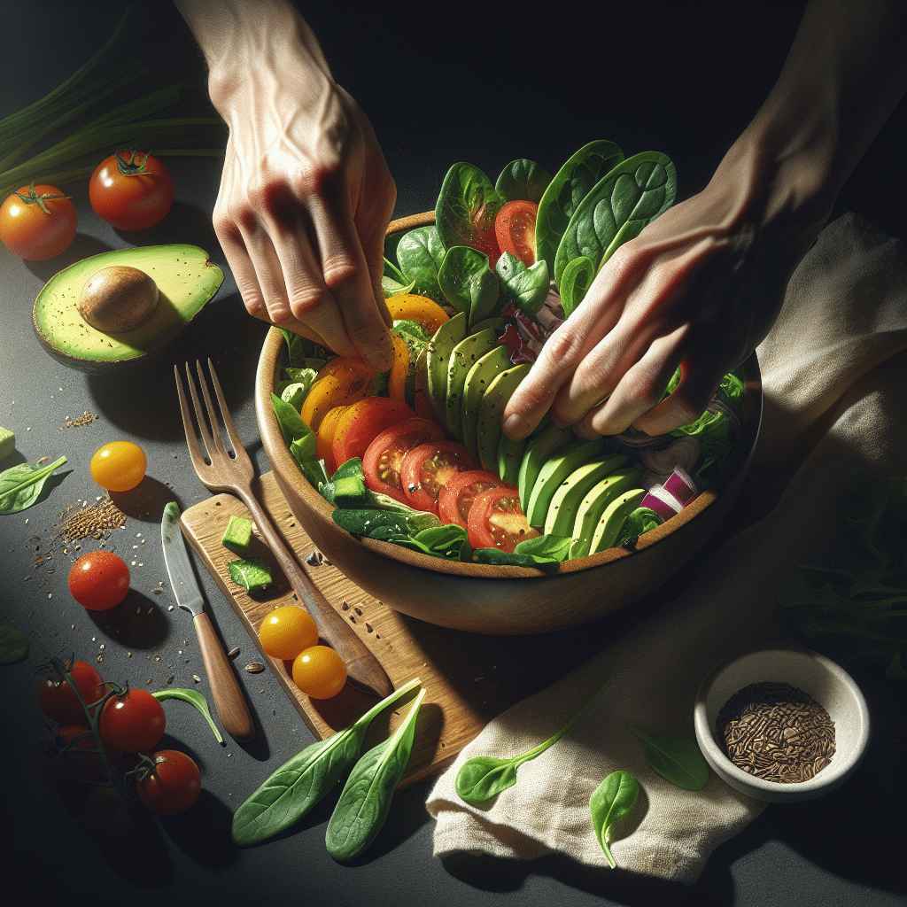 a man decorate energy plate