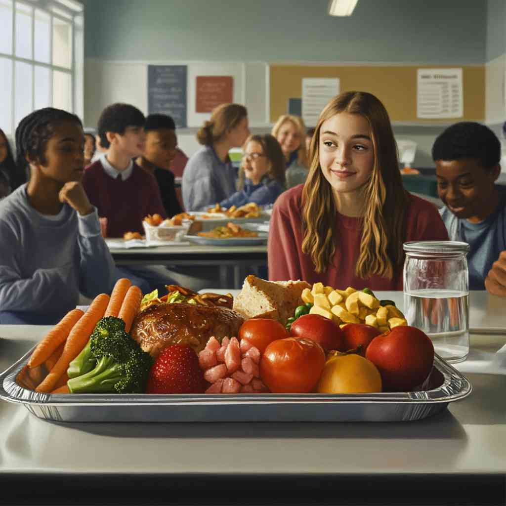food tray in the table